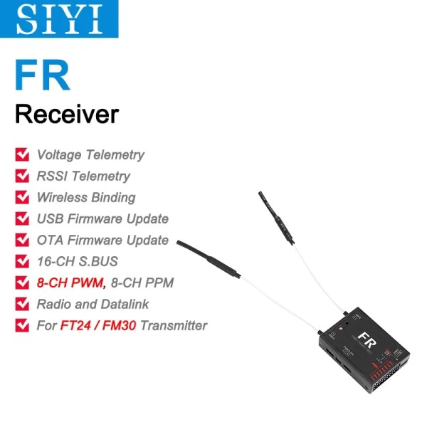 Wholesale SIYI FR FR Mini Long Range Datalink Telemetry for FT24 FM30 Radio Module 2.4G 30KM Wireless Binding OpenTX